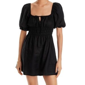 FAITHFULL THE BRAND BLACK MINI DRESS